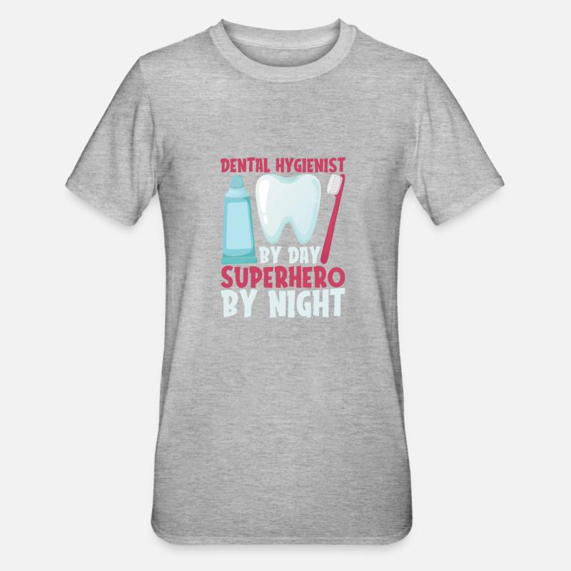 Aide-soignant dentaire - T-shirt polycoton Unisexe - gris chiné