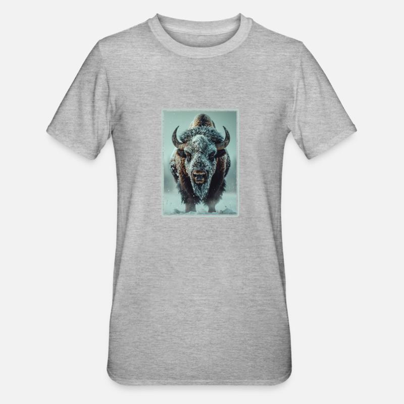 Bisons Bison - T-shirt polycoton Unisexe - gris chiné