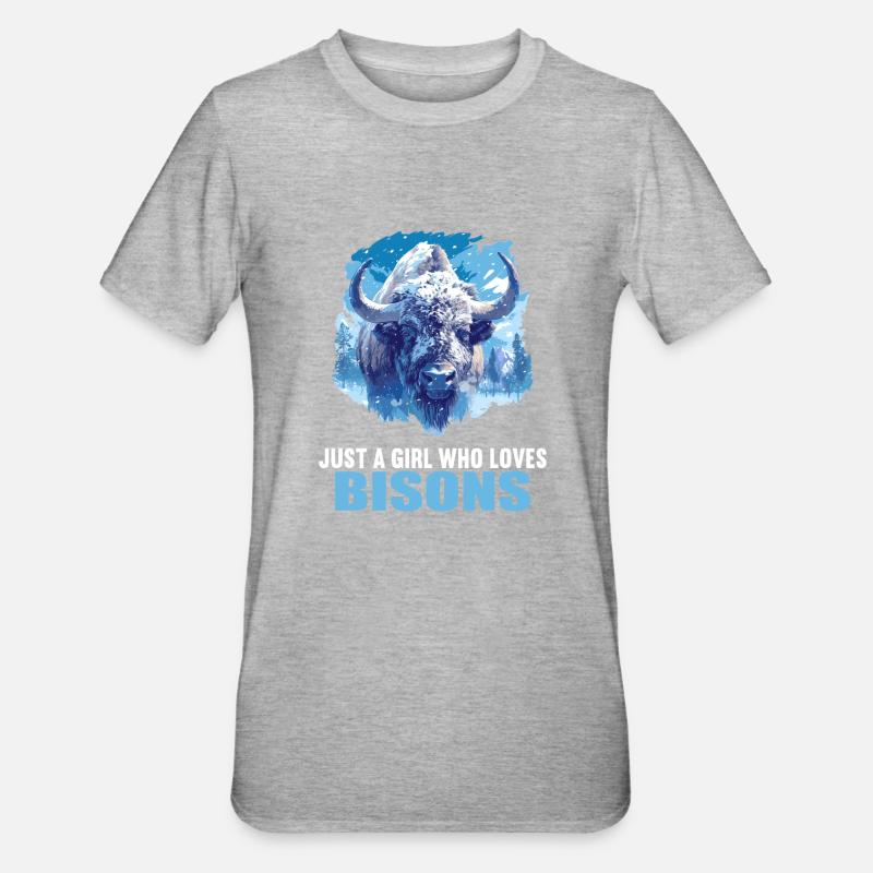 Bisons Bison - T-shirt polycoton Unisexe - gris chiné