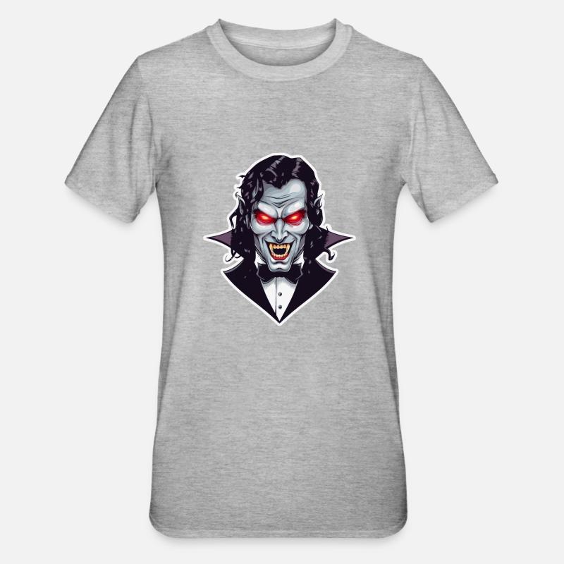 VAMPIRO - Maglietta unisex, mix cotone e poliestere - grigio melange
