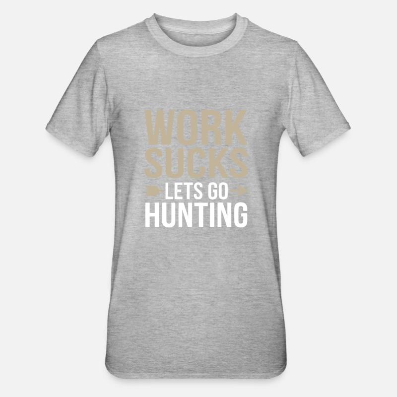 Bogenjagd Bogenjäger - Unisex Polycotton T-Shirt - Grau meliert