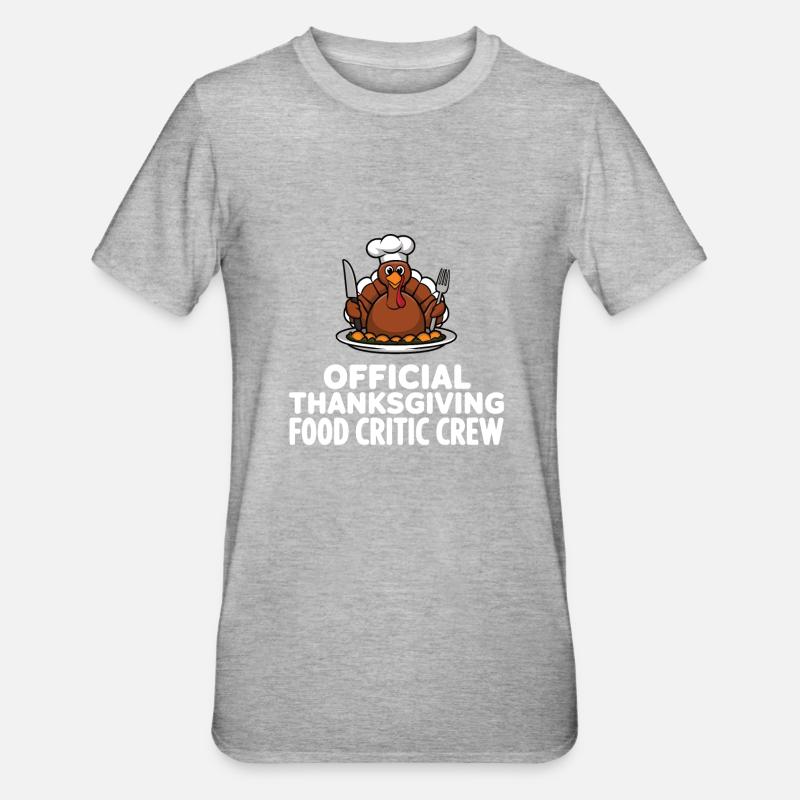 Dinde drôle de Thanksgiving - T-shirt polycoton Unisexe - gris chiné