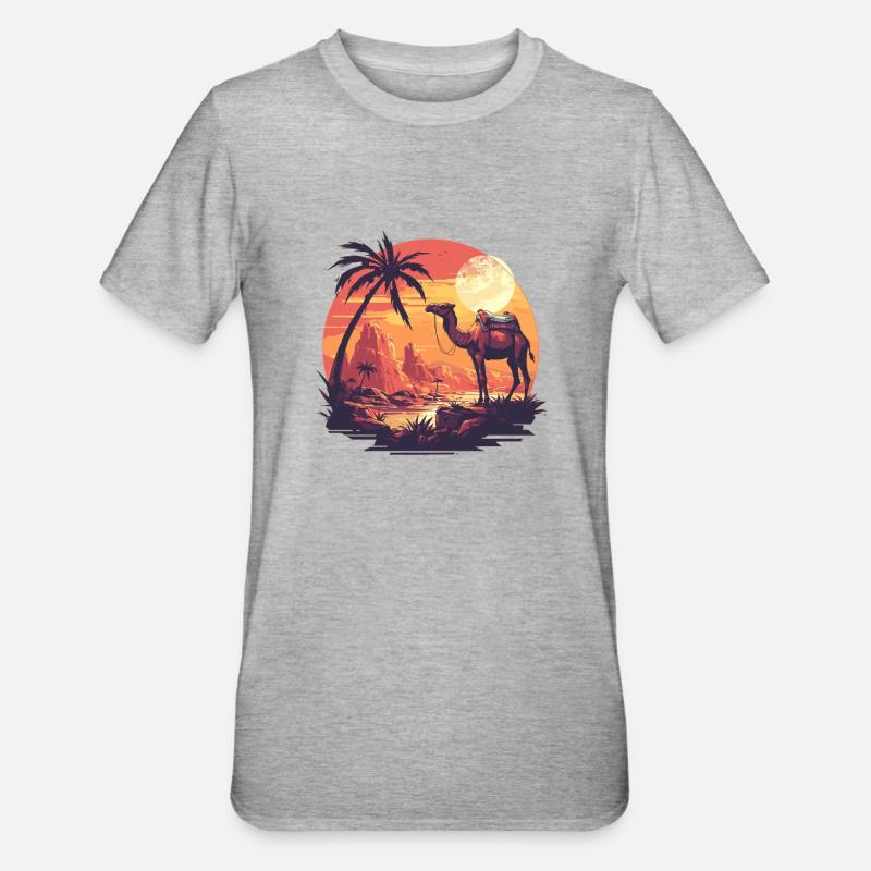 Chameau Kamele Kamel - T-shirt polycoton Unisexe - gris chiné