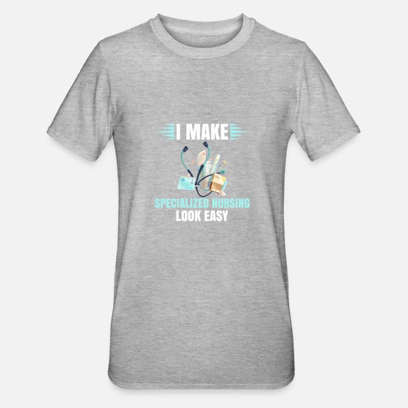 Fachkrankenschwester - Unisex Polycotton T-Shirt - Grau meliert
