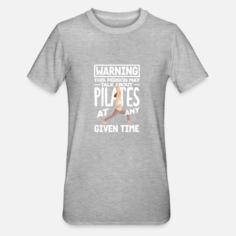 Attention Pilates Anytime Thème - T-shirt polycoton Unisexe - gris chiné