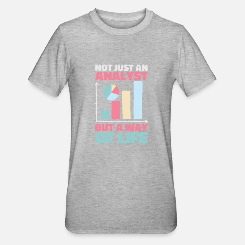 Analyste - T-shirt polycoton Unisexe - gris chiné