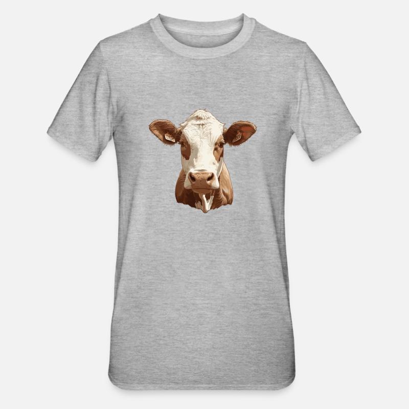 Vaches Vache - T-shirt polycoton Unisexe - gris chiné