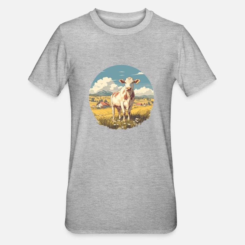 Vaches Vache - T-shirt polycoton Unisexe - gris chiné