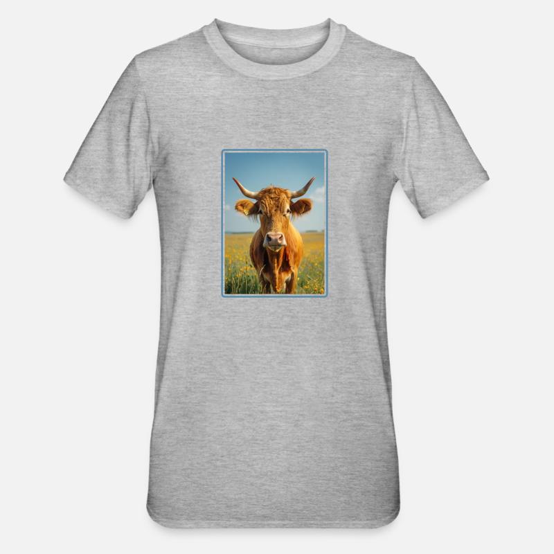 Vaches Vache - T-shirt polycoton Unisexe - gris chiné