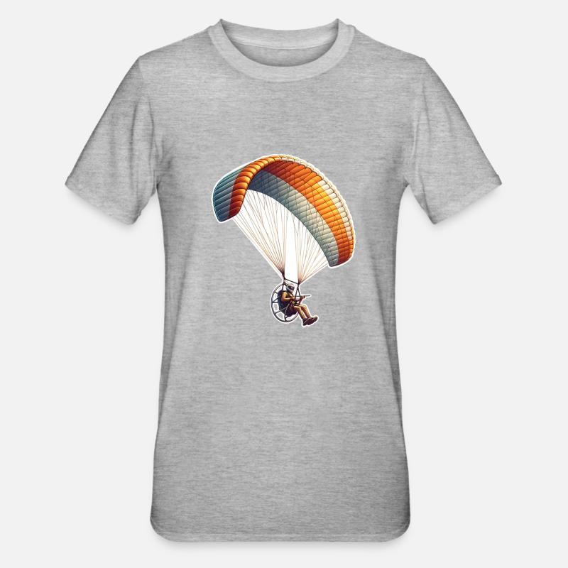 Moteur Paramoteur - T-shirt polycoton Unisexe - gris chiné