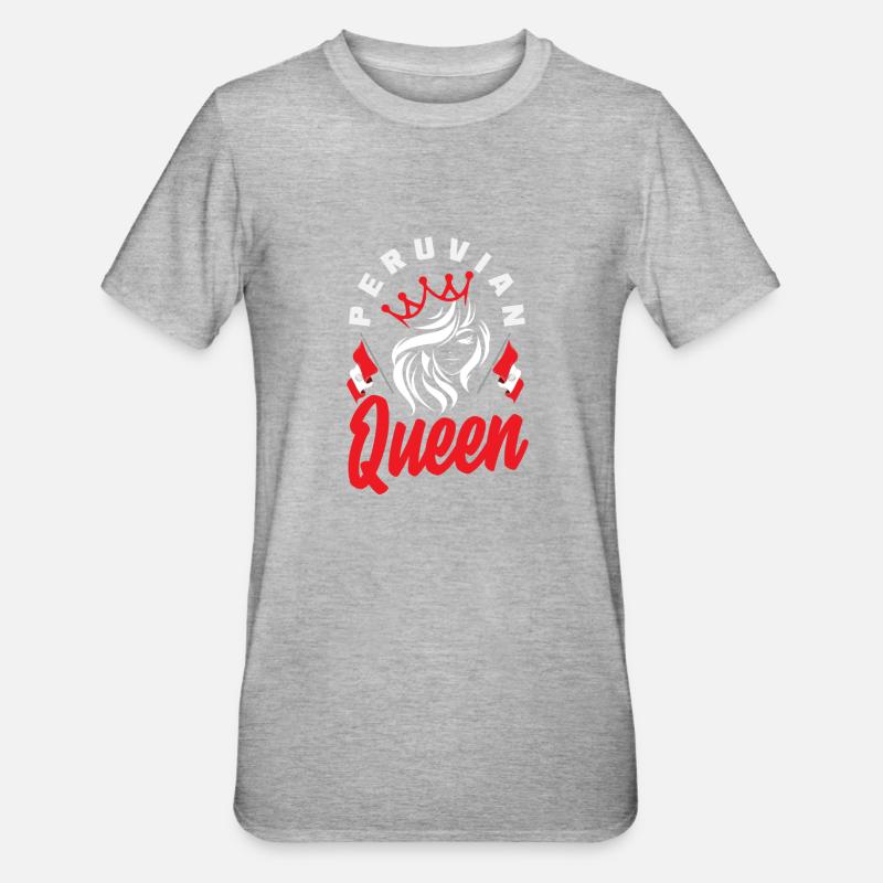 Peru Peruaner Geschenk - Unisex Polycotton T-Shirt - Grau meliert