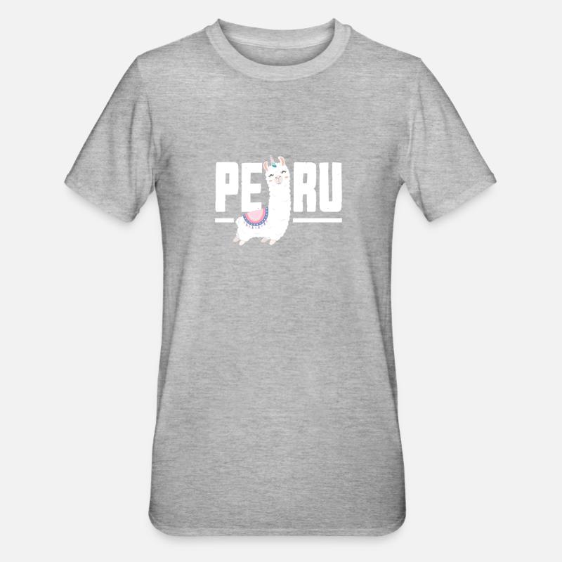 Peru Peruvian Gift - Unisex Polycotton T-Shirt - heather grey