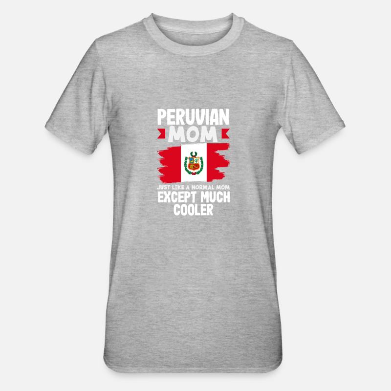 Peru Peruvian Gift - Unisex Polycotton T-Shirt - heather grey