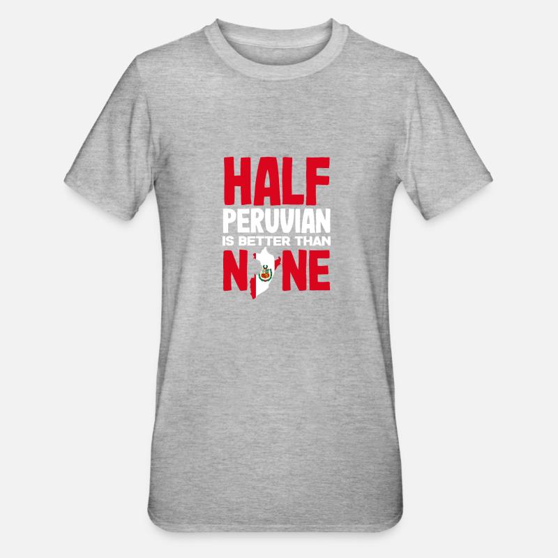 Peru Peruvian Gift - Unisex Polycotton T-Shirt - heather grey