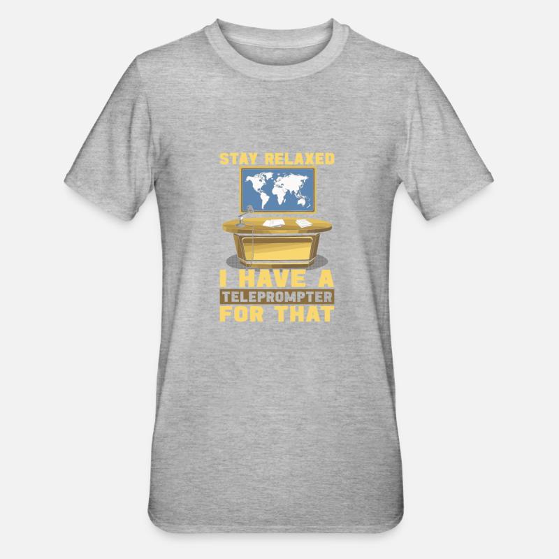 Présentateur - T-shirt polycoton Unisexe - gris chiné