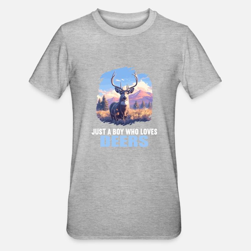 Deer Deer - Unisex Polycotton T-Shirt - heather grey