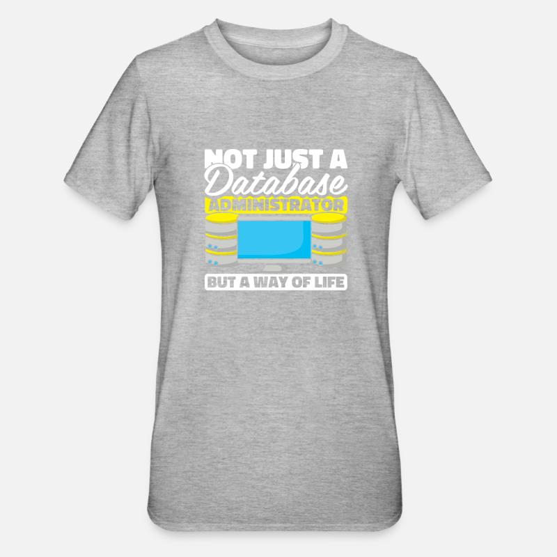 Database Administrator - Unisex Polycotton T-Shirt - heather grey