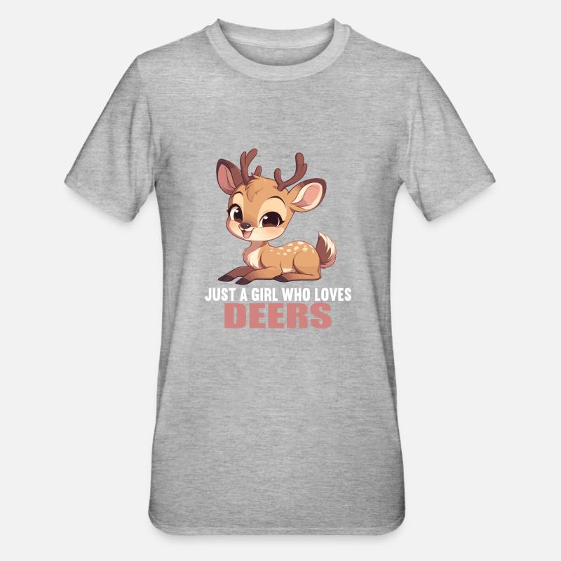 Deer Deer - Unisex Polycotton T-Shirt - heather grey