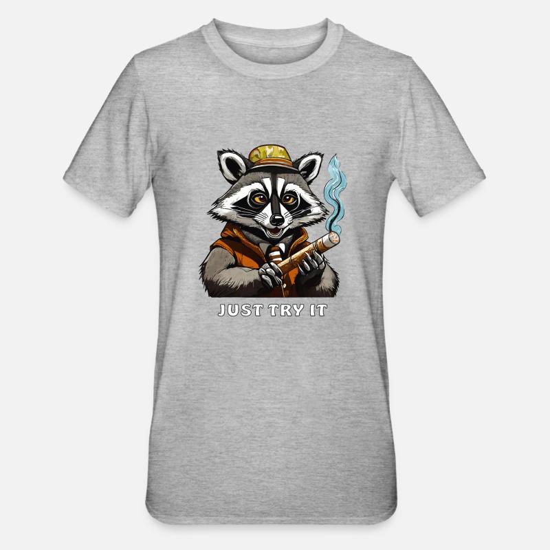WASCHBÄR JOINT JUST TRY IT - Unisex Polycotton T-Shirt - Grau meliert