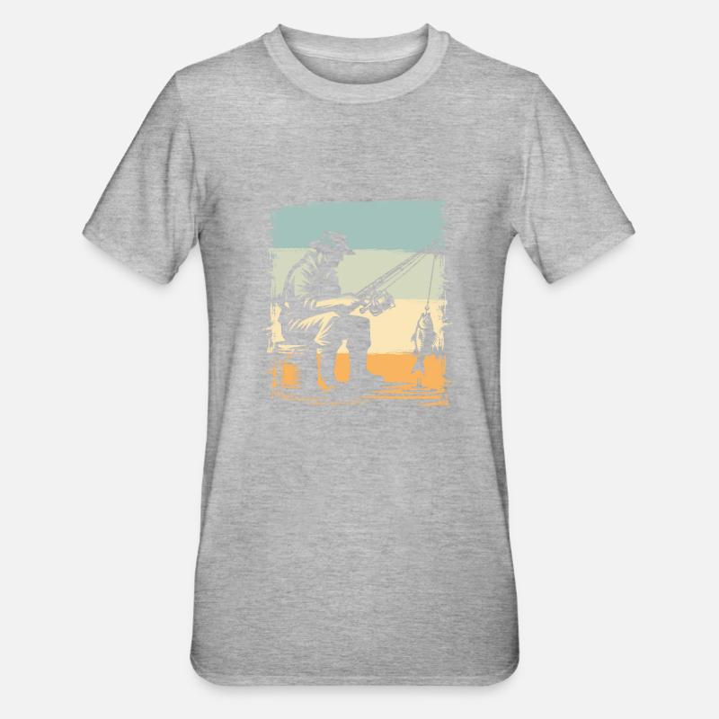 Pêche Pêcheurs Pêche - T-shirt polycoton Unisexe - gris chiné