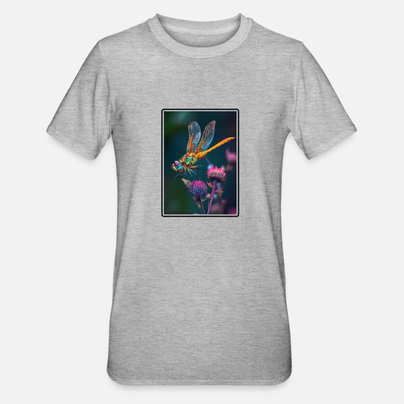 Libellules Libellule - T-shirt polycoton Unisexe - gris chiné