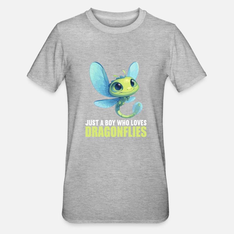 Libellules Libellule - T-shirt polycoton Unisexe - gris chiné