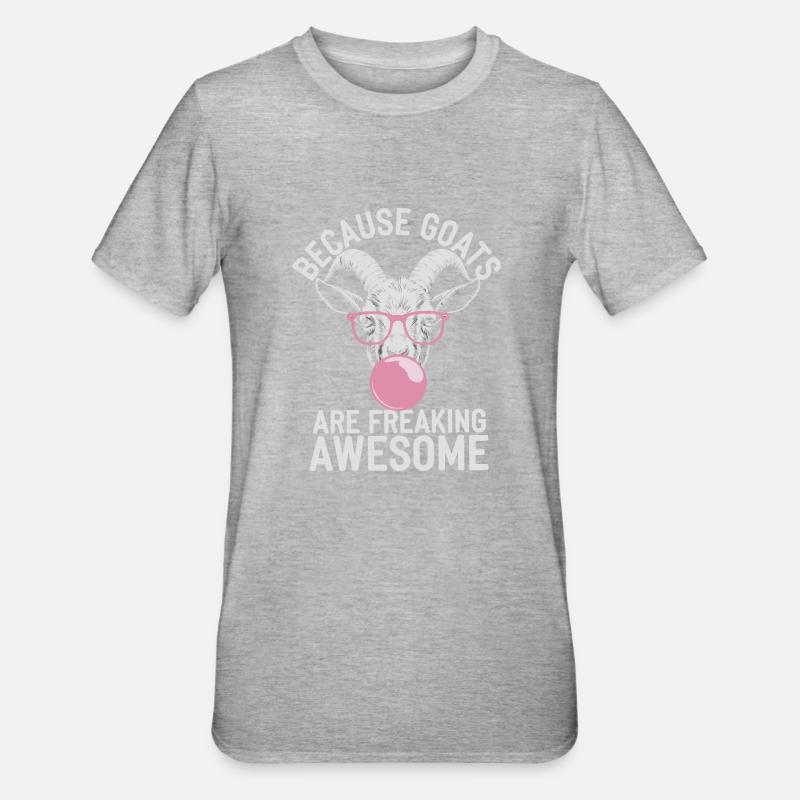 Chèvre - T-shirt polycoton Unisexe - gris chiné