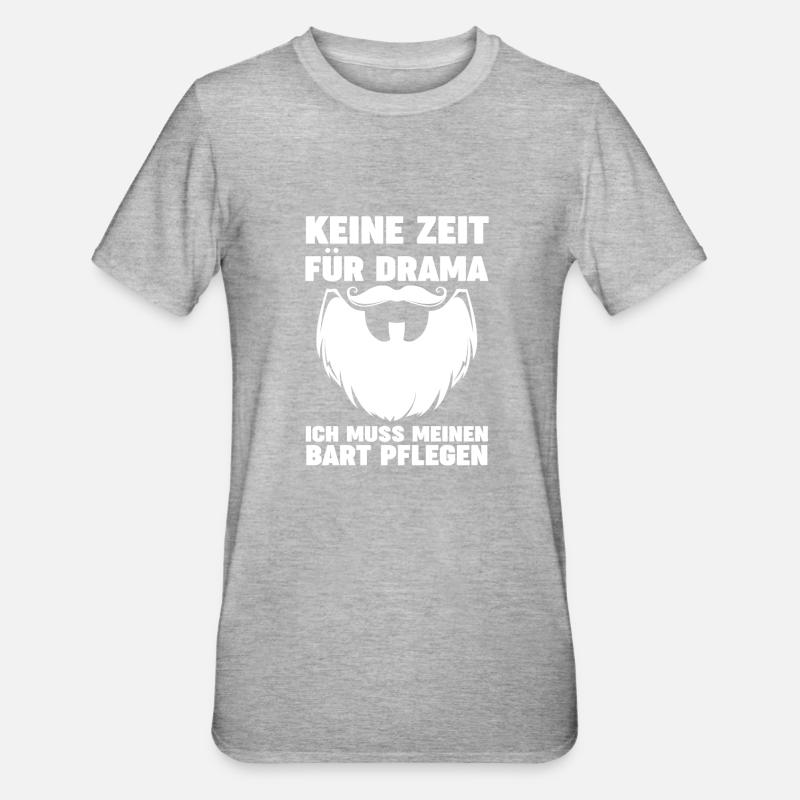 Bearded Bearded Beard - Unisex Polycotton T-Shirt - heather grey