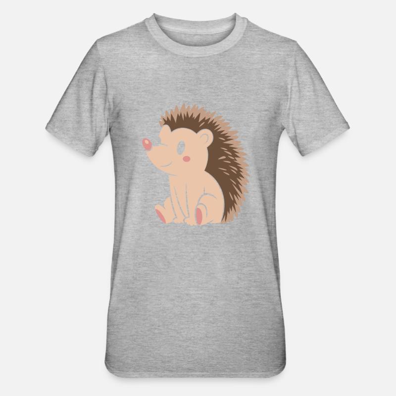 Hérisson - T-shirt polycoton Unisexe - gris chiné