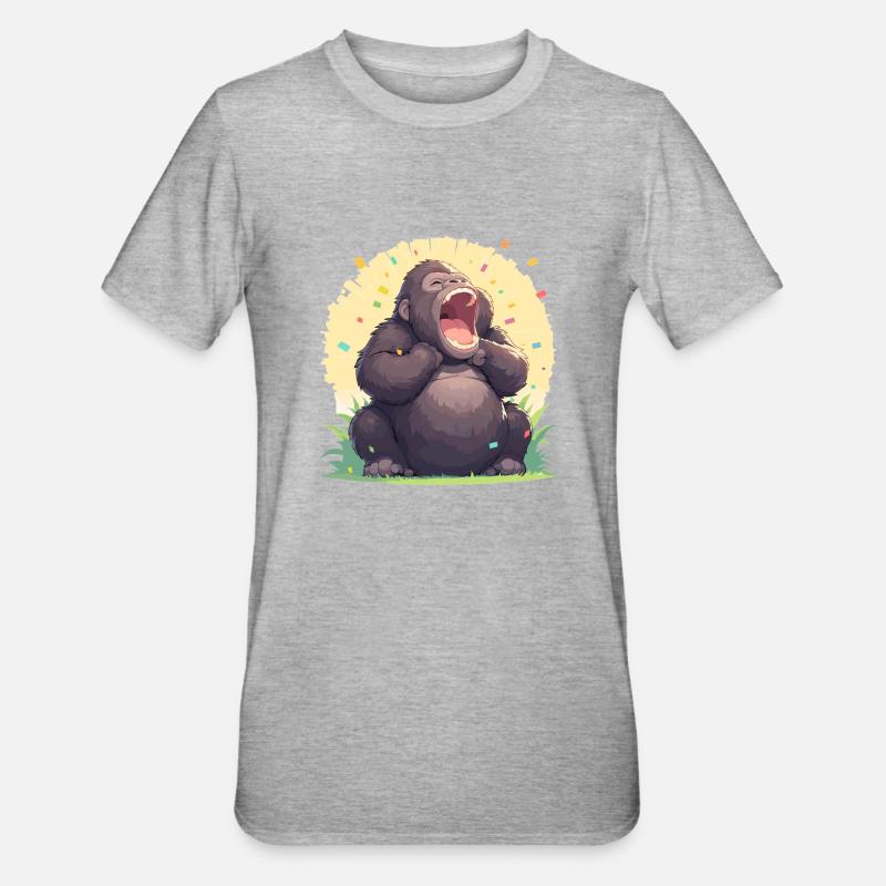 Gorilles Gorilles - T-shirt polycoton Unisexe - gris chiné
