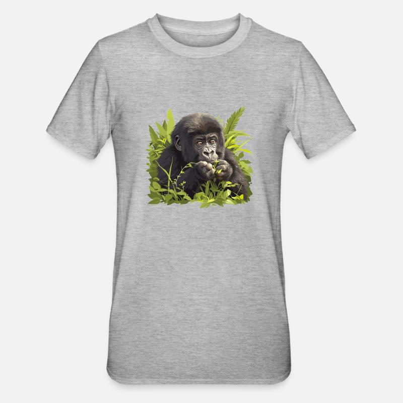 Gorilles Gorilles - T-shirt polycoton Unisexe - gris chiné