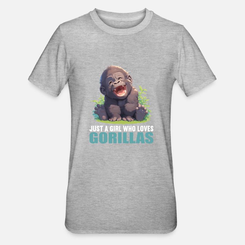 Gorilles Gorilles - T-shirt polycoton Unisexe - gris chiné