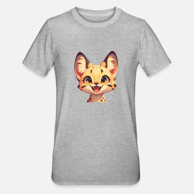 Servale Serval - T-shirt polycoton Unisexe - gris chiné