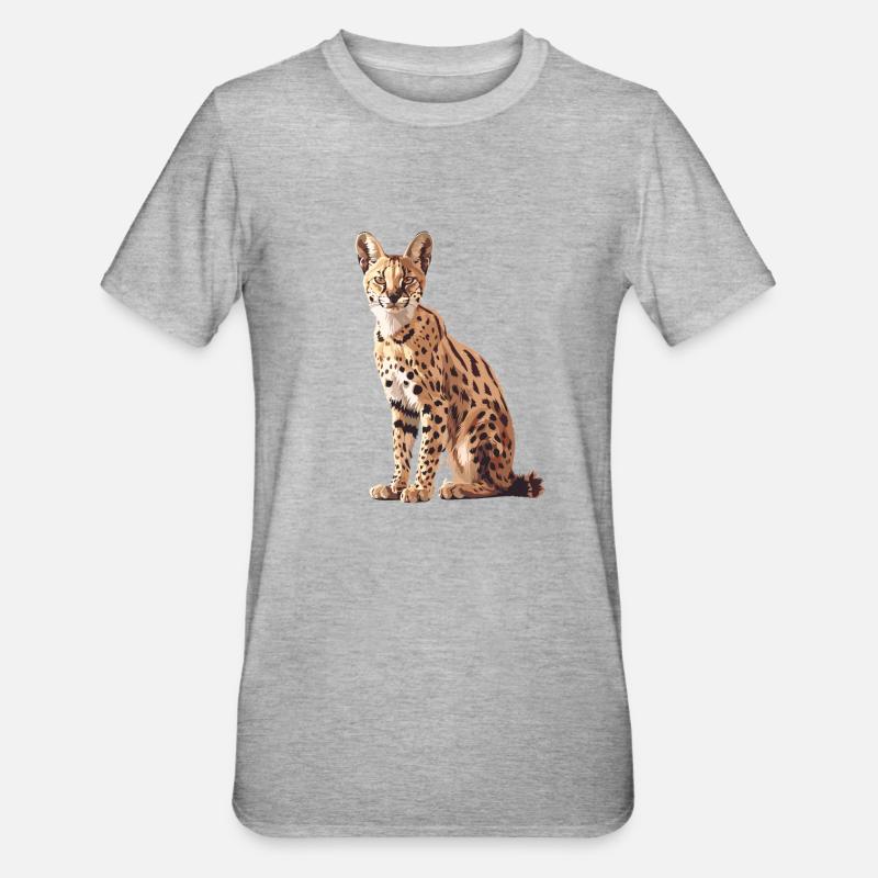 Servale Serval - T-shirt polycoton Unisexe - gris chiné