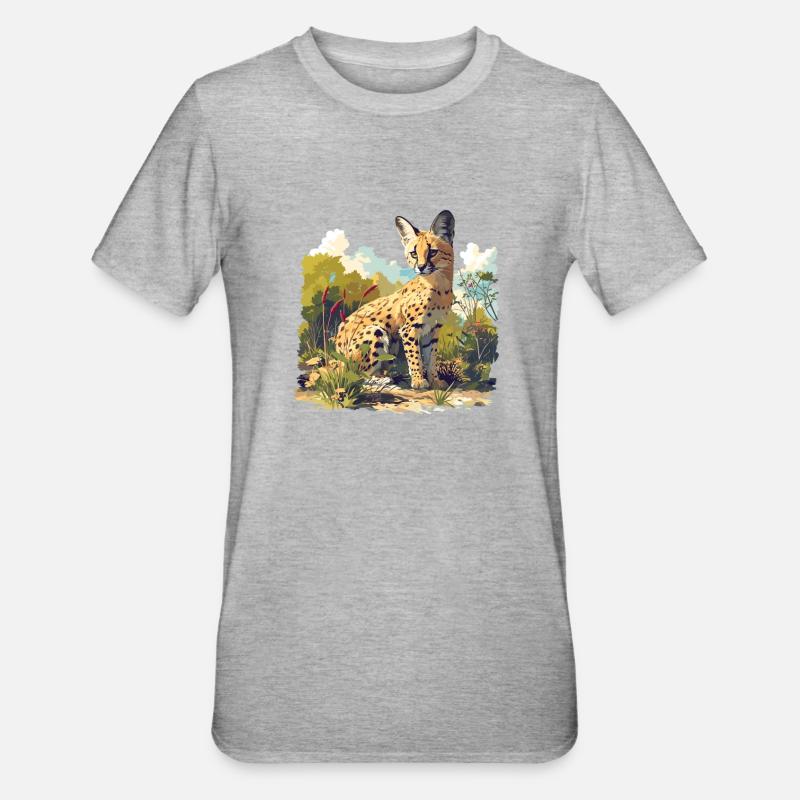 Servale Serval - T-shirt polycoton Unisexe - gris chiné