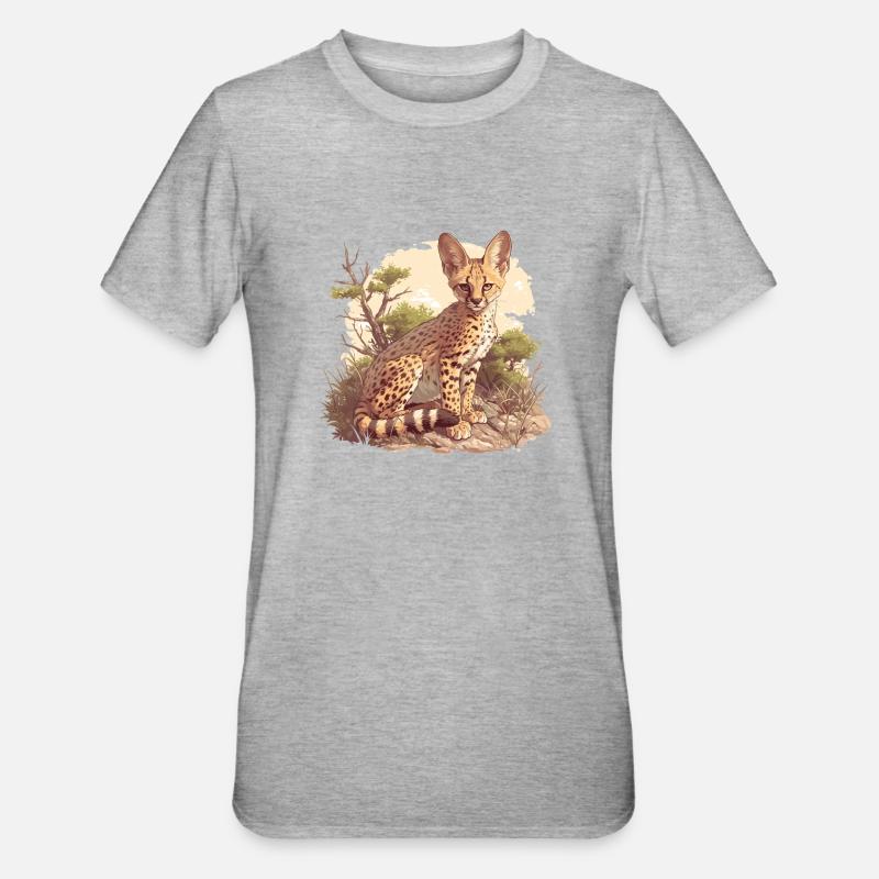 Servale Serval - T-shirt polycoton Unisexe - gris chiné