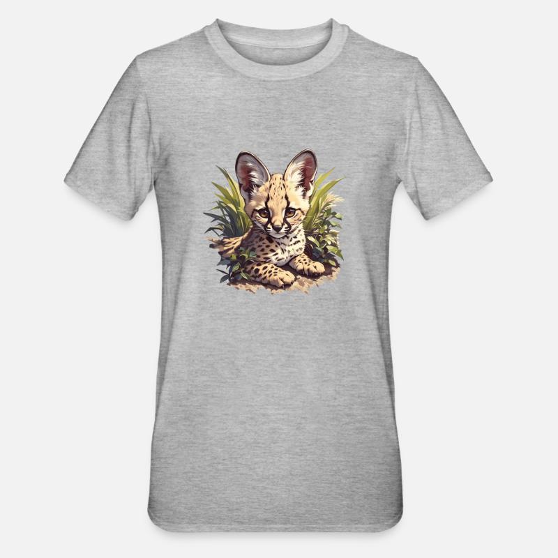 Servale Serval - T-shirt polycoton Unisexe - gris chiné