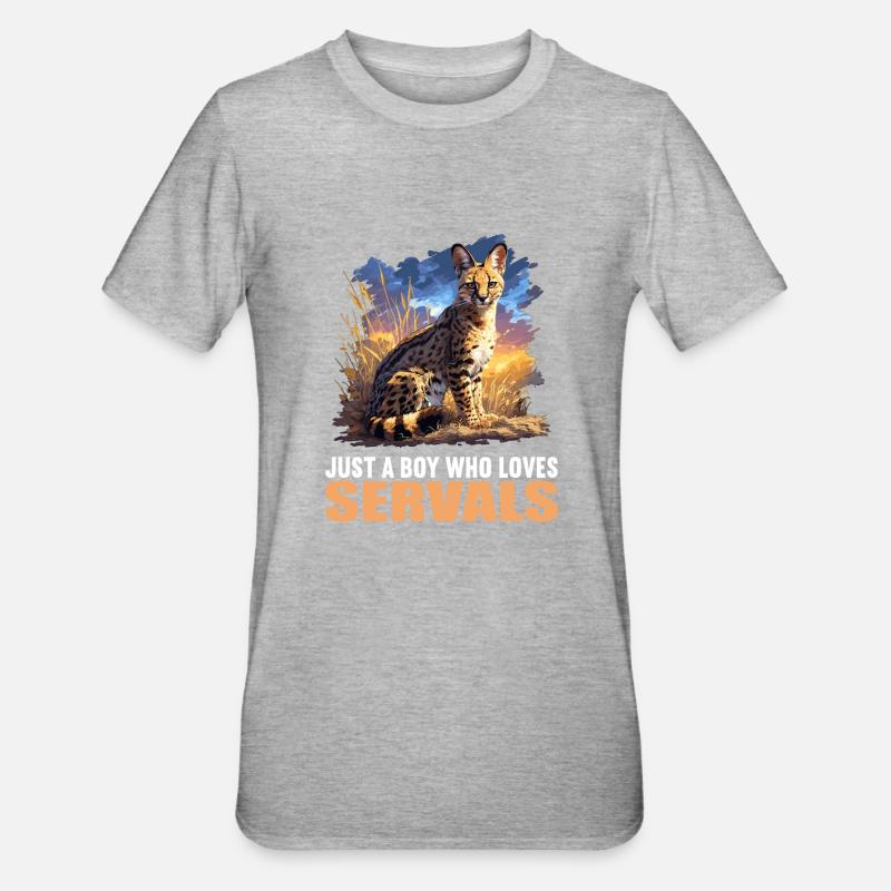 Servale Serval - T-shirt polycoton Unisexe - gris chiné