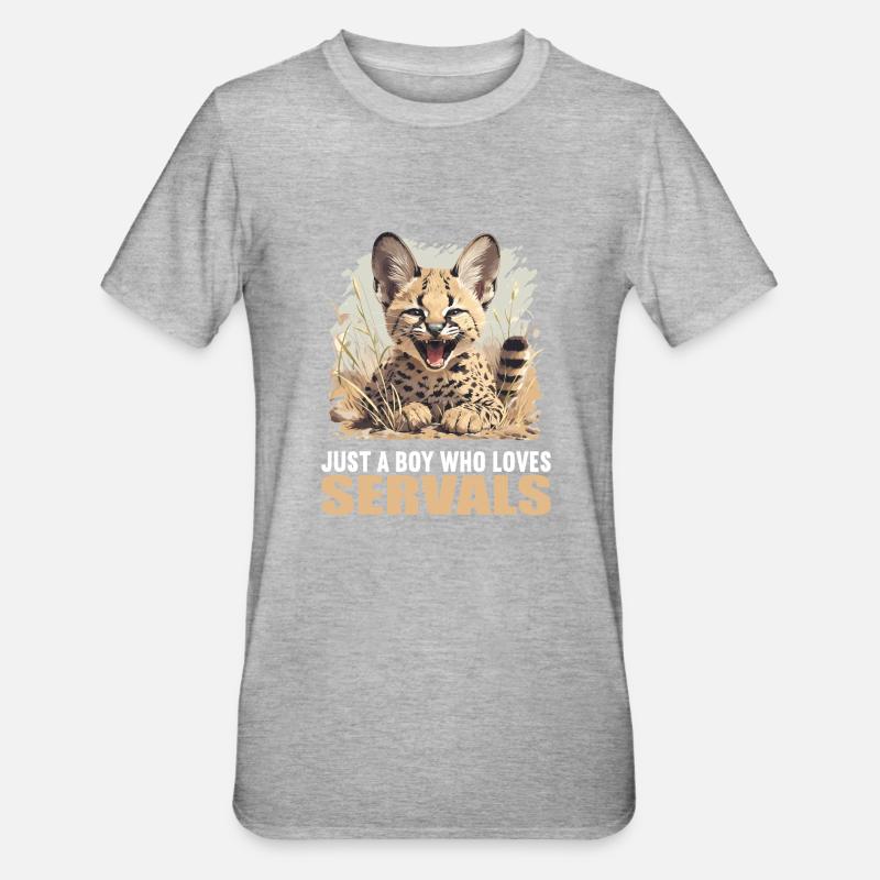 Servale Serval - T-shirt polycoton Unisexe - gris chiné