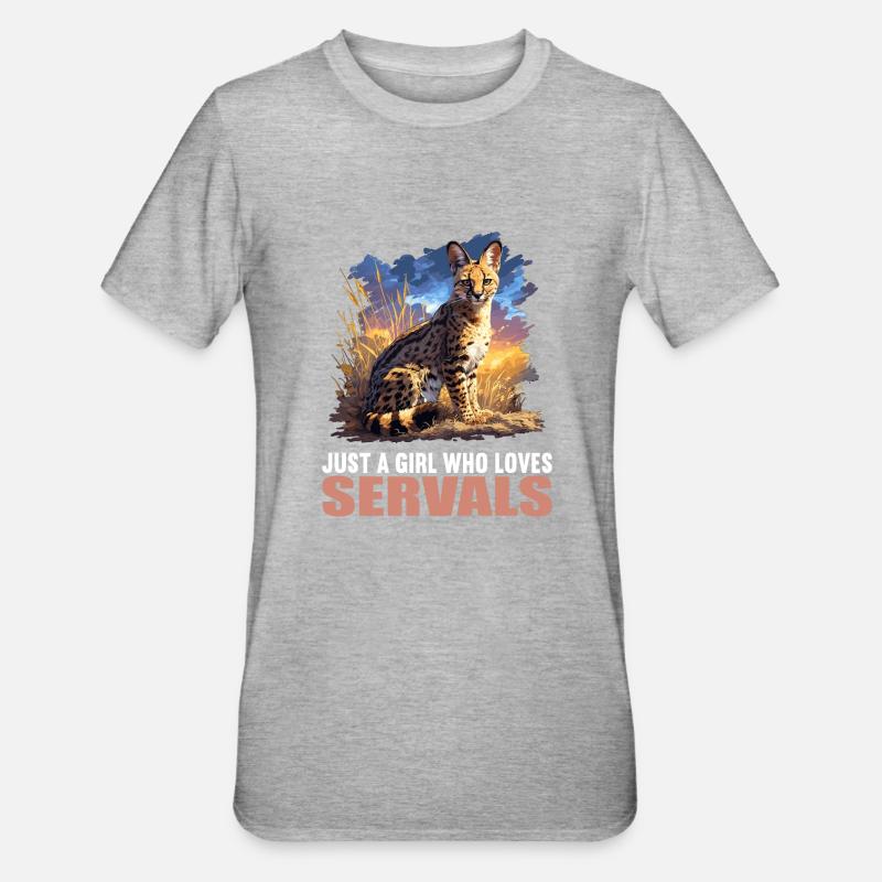 Servale Serval - T-shirt polycoton Unisexe - gris chiné