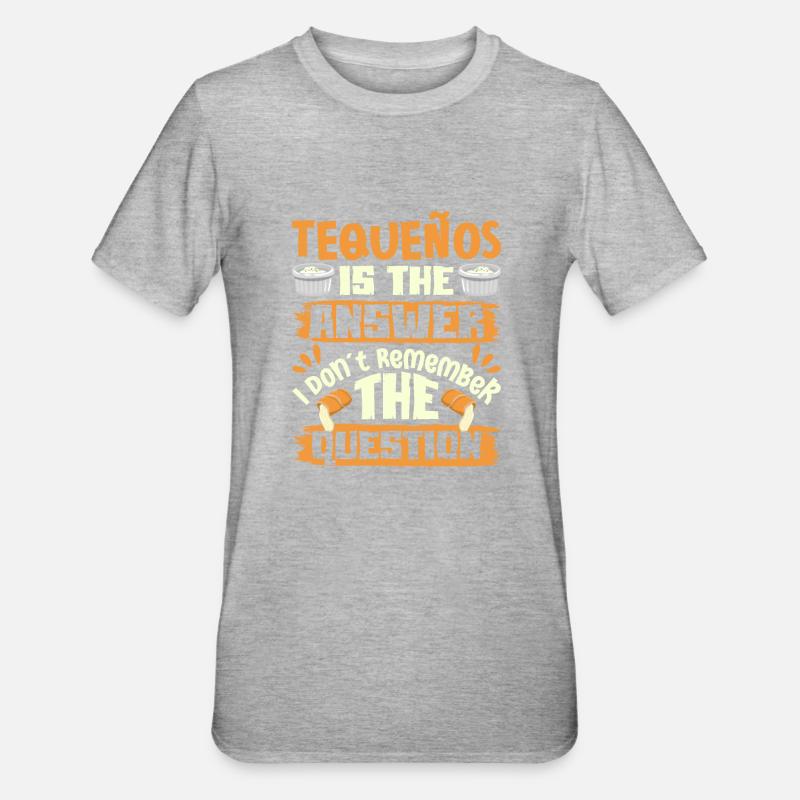 Tequenos venezolanisch - Unisex Polycotton T-Shirt - Grau meliert