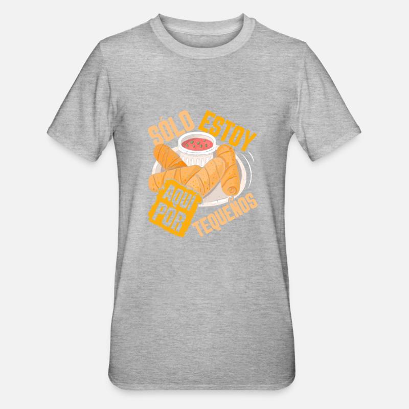 Tequenos venezolanisch - Unisex Polycotton T-Shirt - Grau meliert