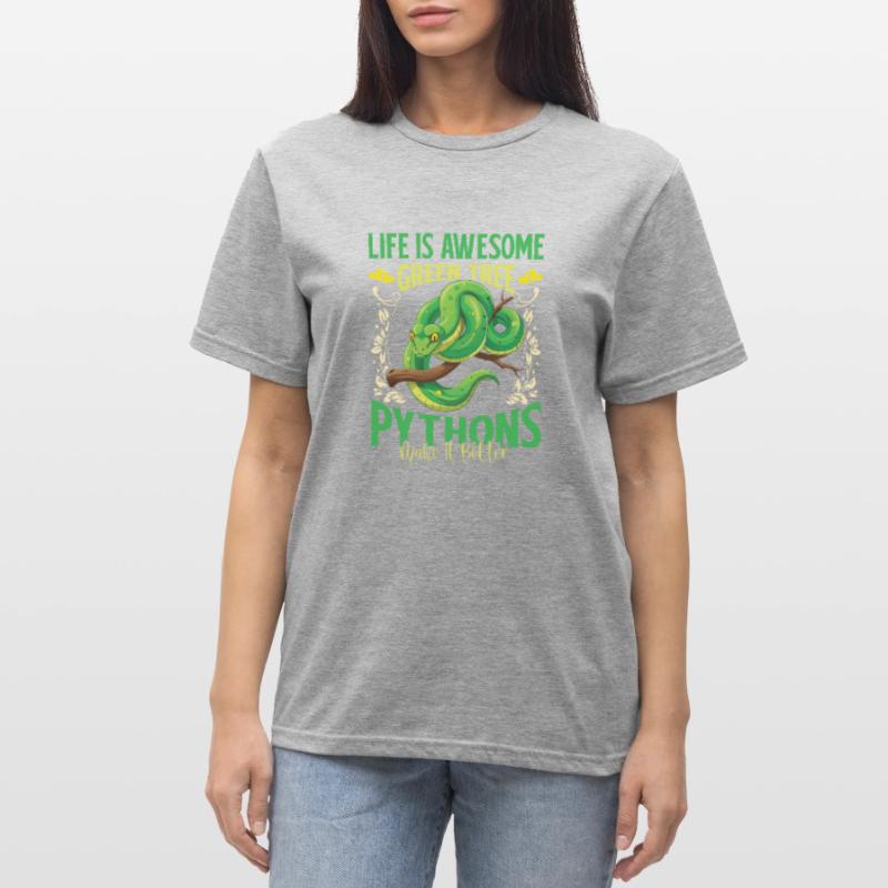 Green Tree Python Unisex Polycotton T-Shirt