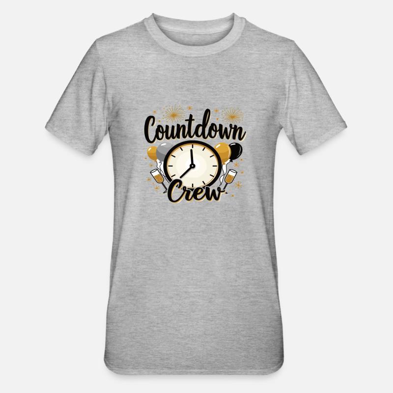 Équipe du compte à rebours - T-shirt polycoton Unisexe - gris chiné