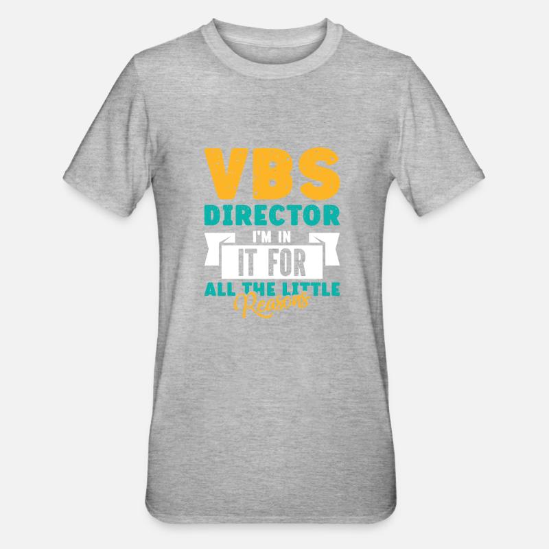 École biblique de vacances, VBS - T-shirt polycoton Unisexe - gris chiné