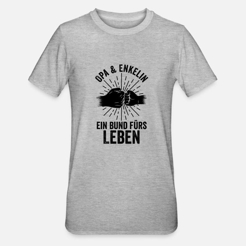 Bedstefar Bedstefar Bedstefar - Unisex polycotton T-shirt - grå meleret