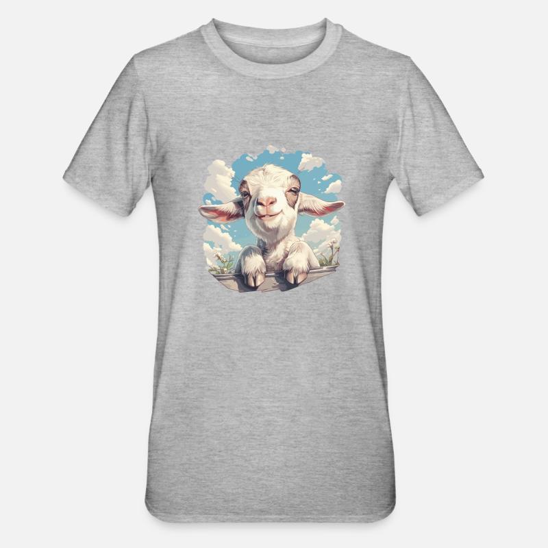 Chèvres chèvre - T-shirt polycoton Unisexe - gris chiné