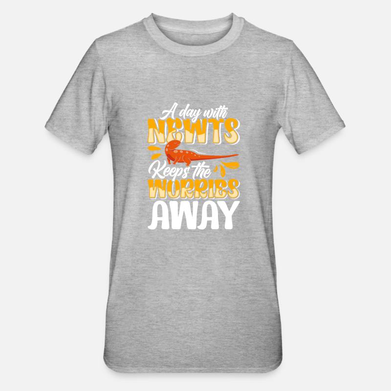 Molch - Unisex Polycotton T-Shirt - Grau meliert