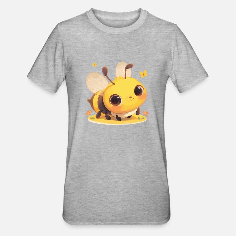 Bees Bee - Unisex Polycotton T-Shirt - heather grey