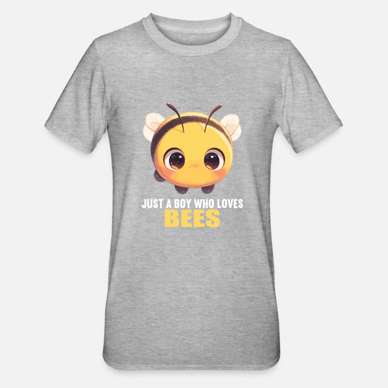 Bees Bee - Unisex Polycotton T-Shirt - heather grey